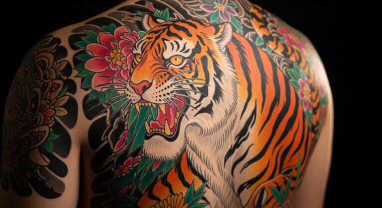 20 Edgy Large Japanese Tiger Back Tattoos for Bold Placement