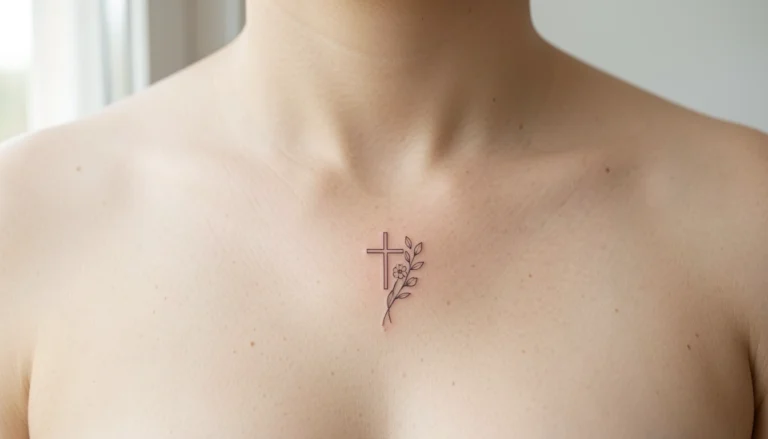 41 Delicate Fine Line Small Chest Tattoos Worth the Pain