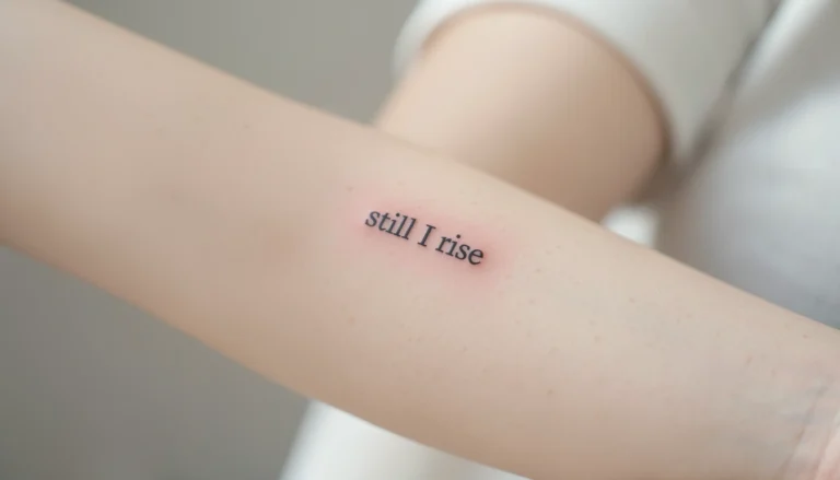 15 Inspiring Minimalist Still I Rise Tattoos to Honor Your Journey