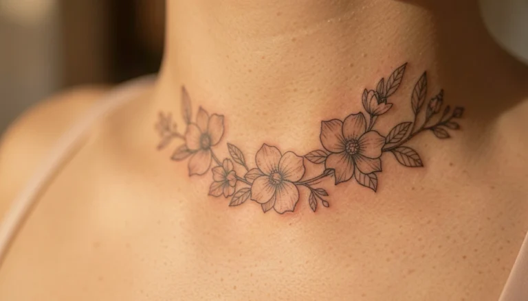 35 Magical Small Collar Bone Tattoos Worth Stealing