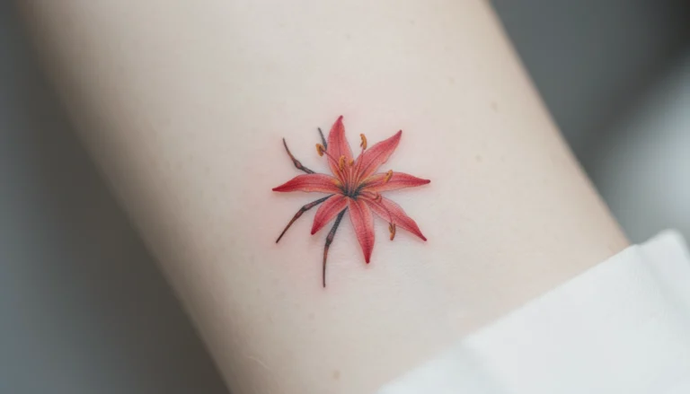 11 Fierce Small Spider Lily Tattoos You’ll Want to Try