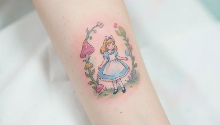 9 Edgy Small Alice in Wonderland Inspired Tattoos for True Fans