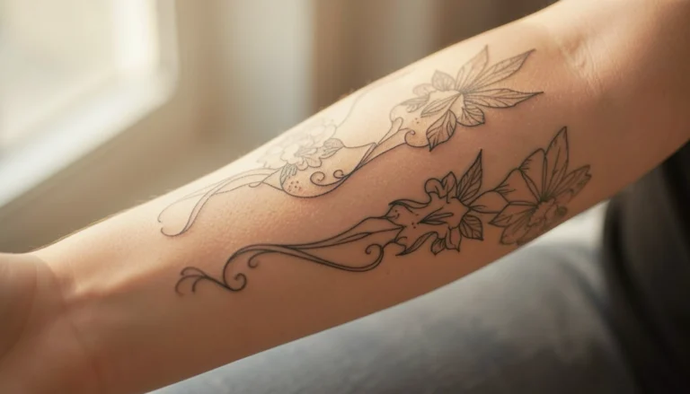 13 Meaningful Fine Line Half Sleeve Tattoos Worth Stealing