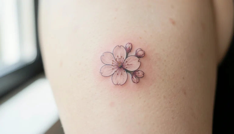 13 Fresh Small Cherry Blossom Tattoos to Save for Later