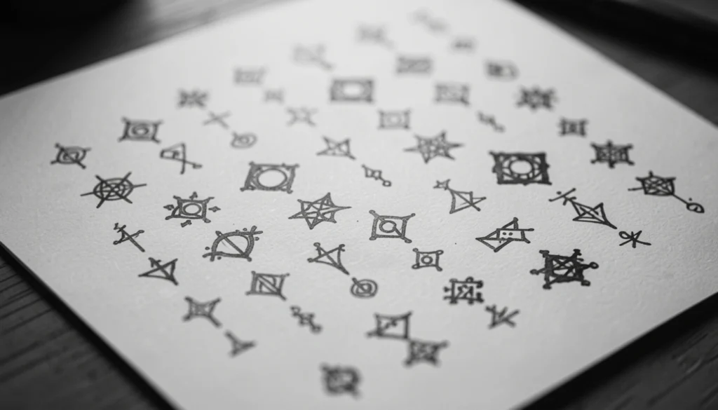 Small Cybersigilism Tattoo Template Designs