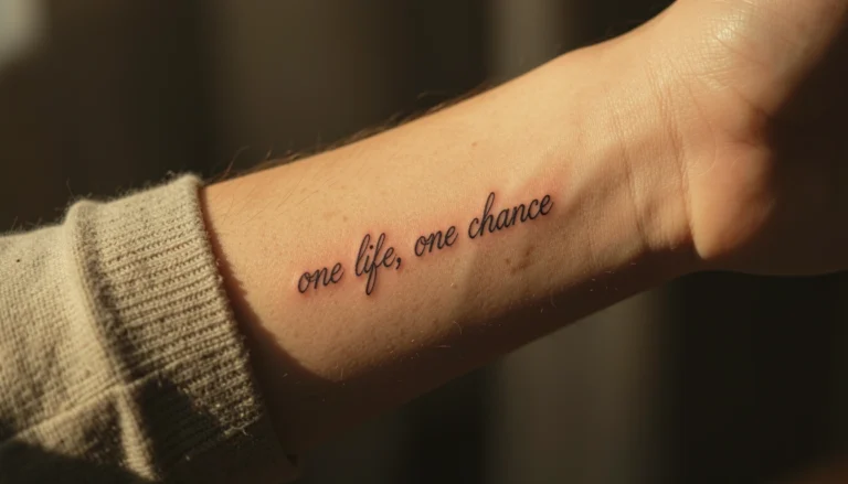 21 Elegant Small One Life One Chance Tattoos with Hidden Meaning