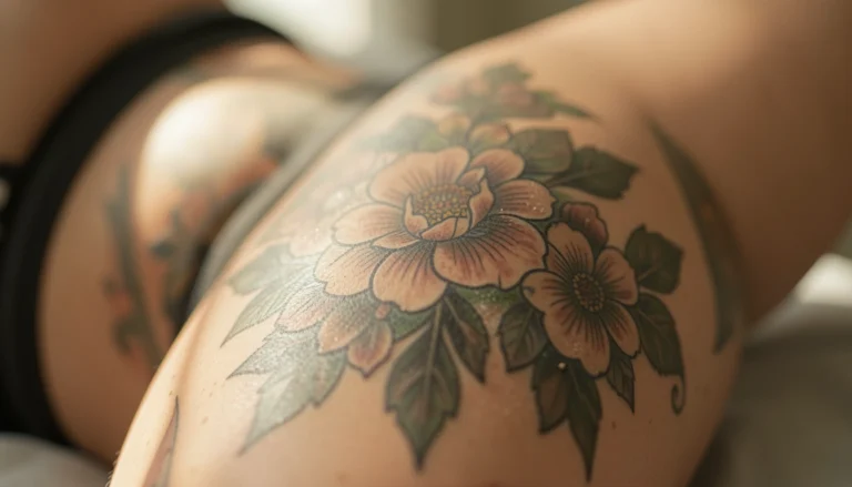 41 Chic Floral Thigh Tattoos Unique Every Woman Will Love