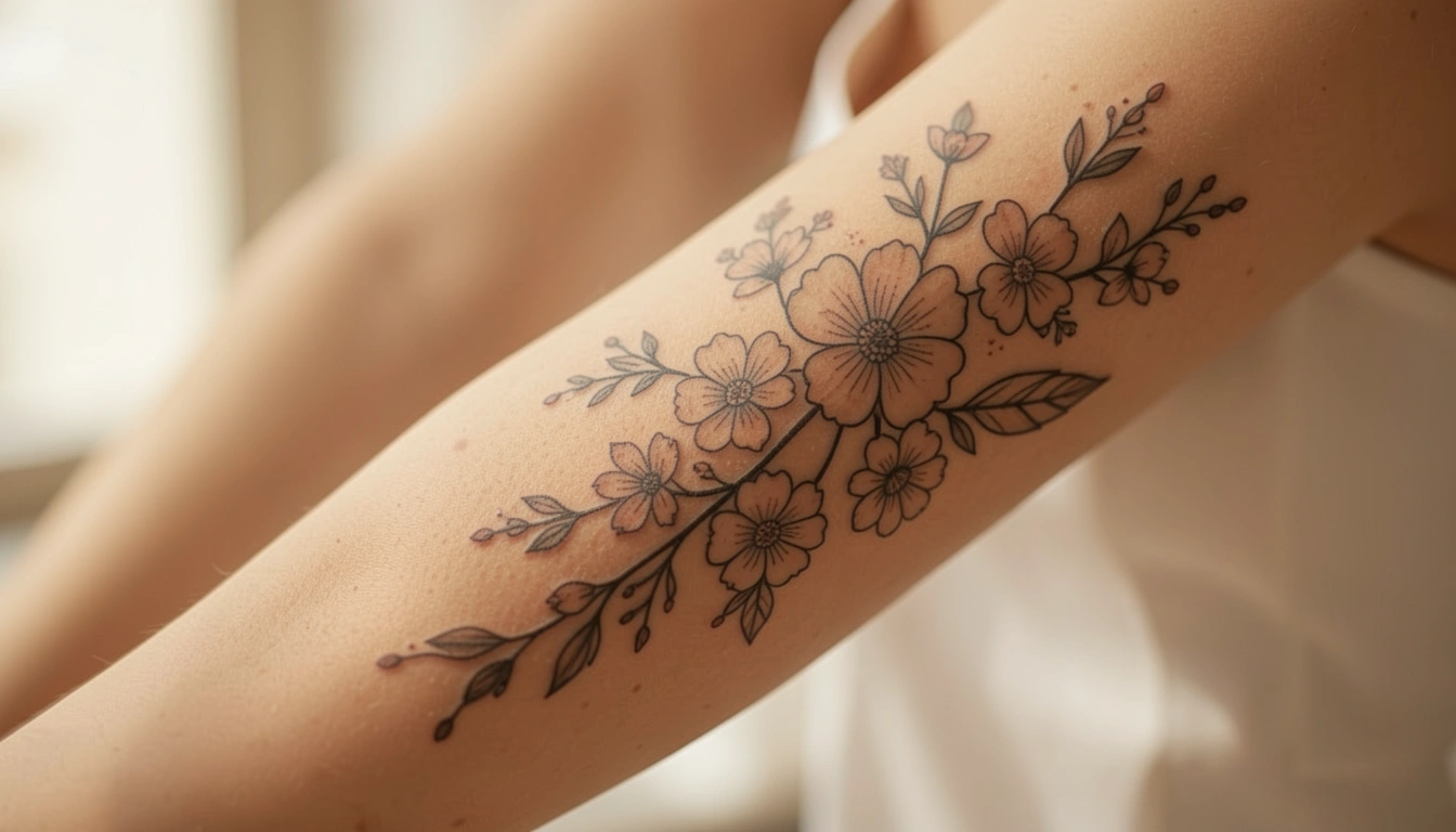 15 Fierce Floral Arm Tattoos Every Woman Will Love