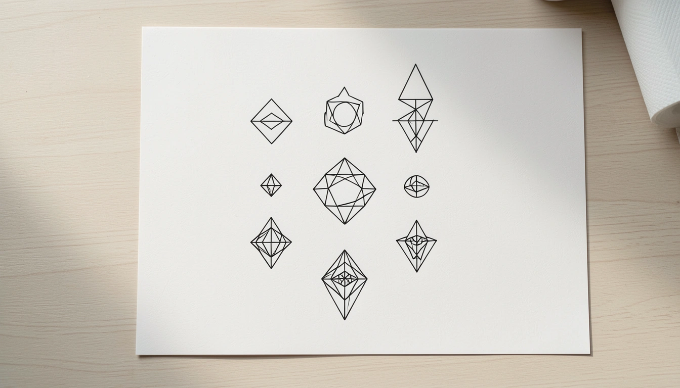 12 Soft Small Geometric Tattoos Worth Stealing