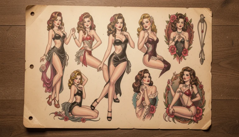 27 Rare Elegant Pin Up Tattoos for the Modern Woman