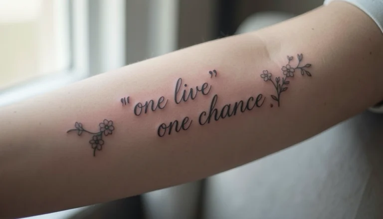 25 Heartfelt One Life One Chance Tattoos with Hidden Meaning