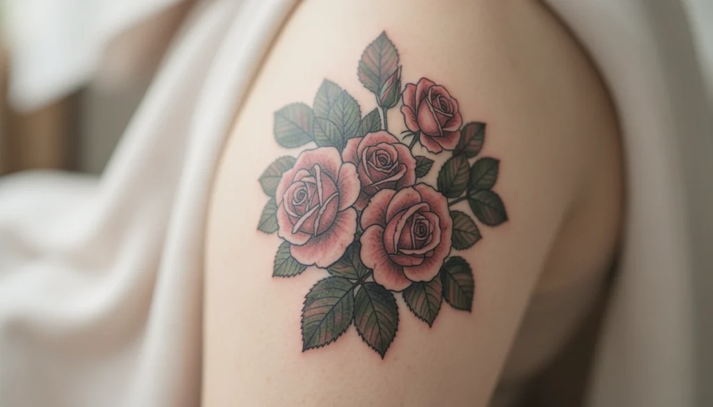 Floral Thigh Tattoos Women Inspo