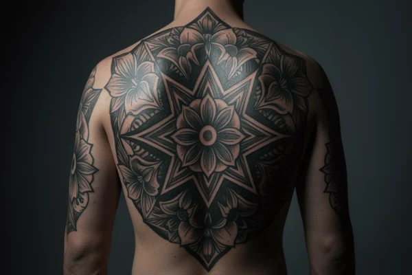 31 Charming Blackwork Full Back Tattoos Worth the Pain