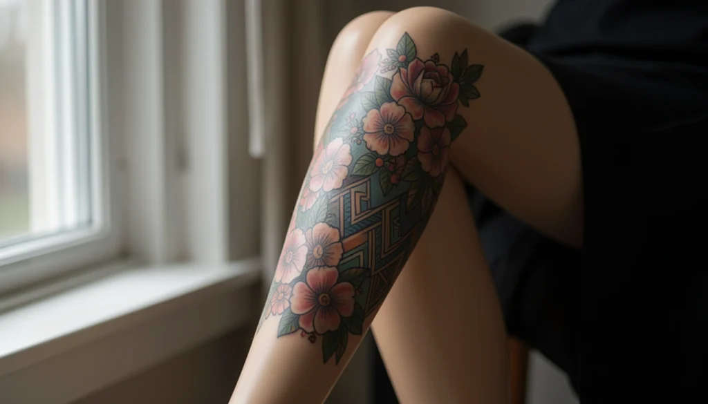 Leg Sleeve Tattoo For Women