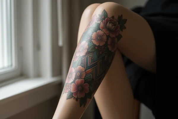 21 Feminine Leg Sleeve Tattoos Every Woman Will Love