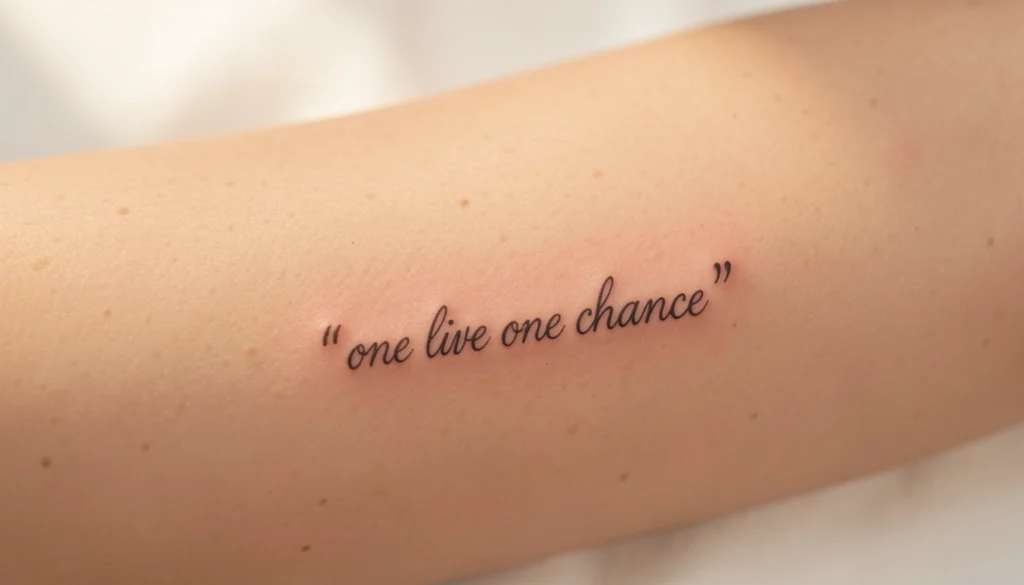 One Life One Chance Tattoo For Women
