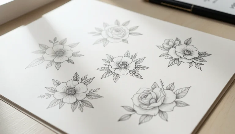 35 Fresh Floral Easy Tattoos to Draw Worth Stealing
