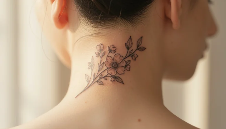 33 Mystical Fine Line Behind Ear Tattoos Every Woman Will Love
