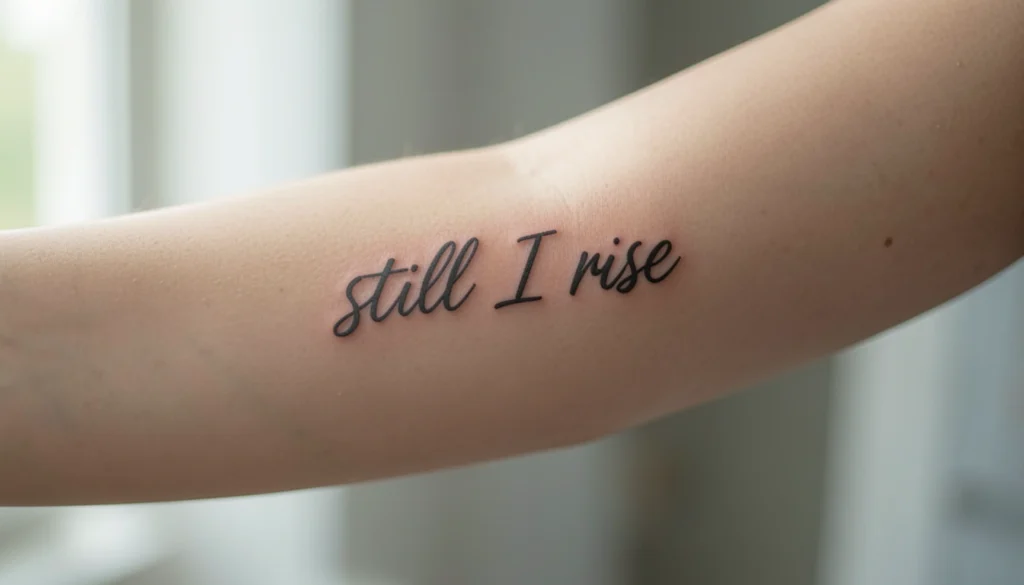 Meaningful Still I Rise Tattoo