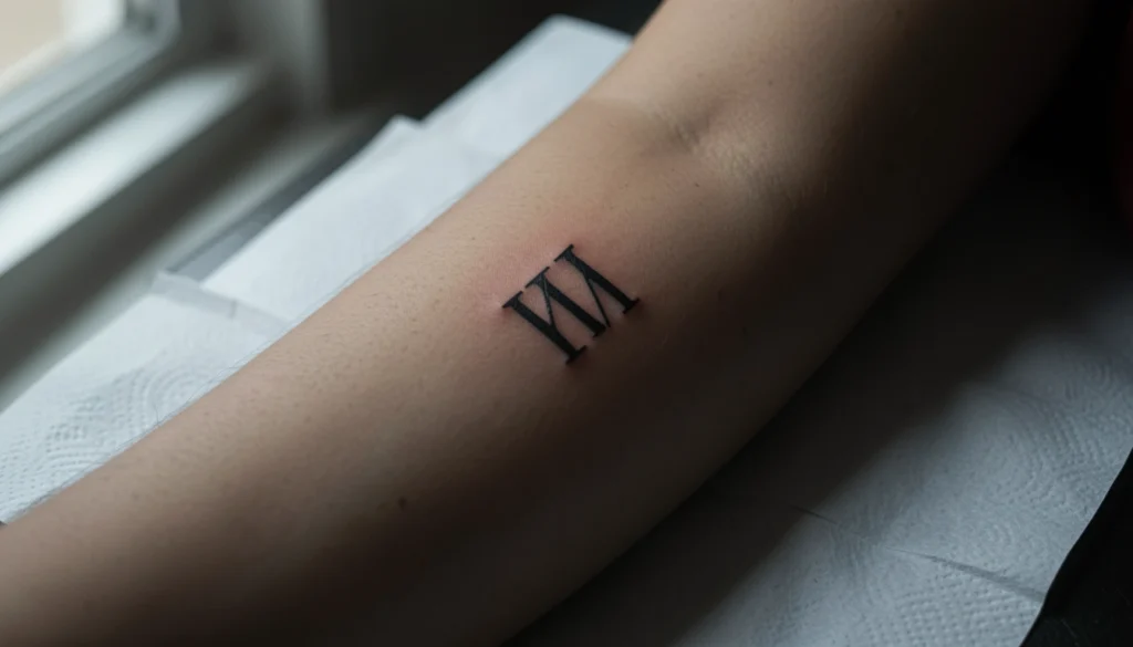 Minimalist Roman Numeral Tattoo Men Ideas