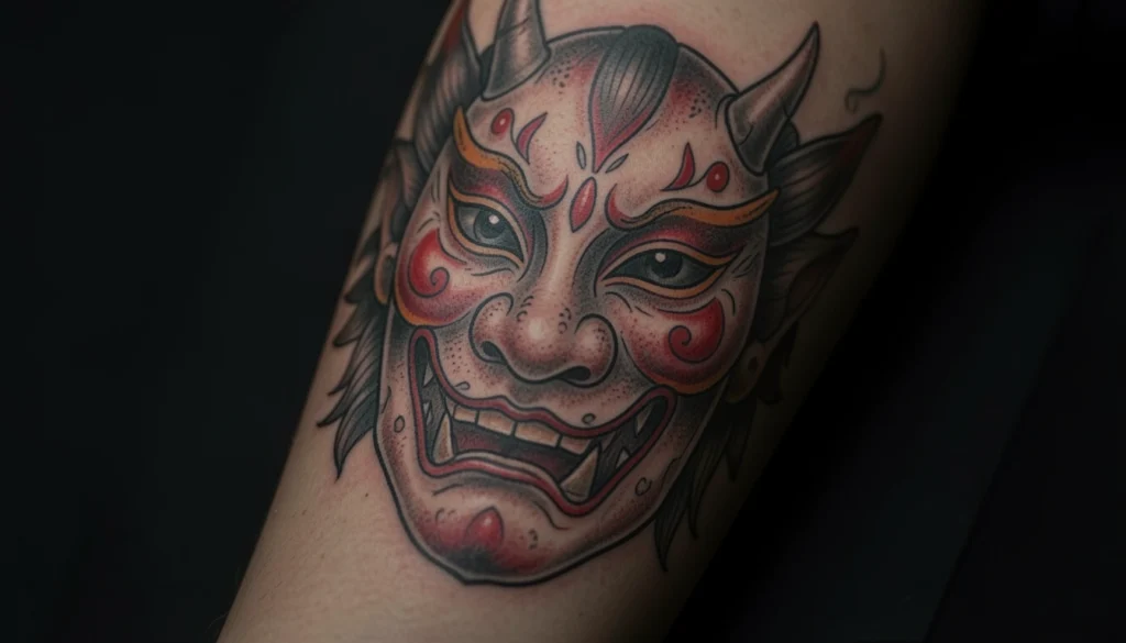 Traditional Hannya Mask Tattoo Designs