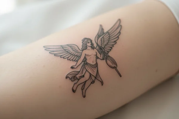 10 Soulful Minimalist Saint Michael Tattoos with Hidden Meaning
