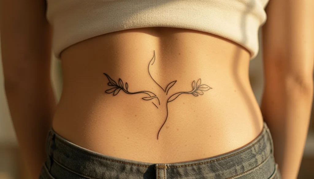 Minimalist Tramp Stamp Tattoos Black Women