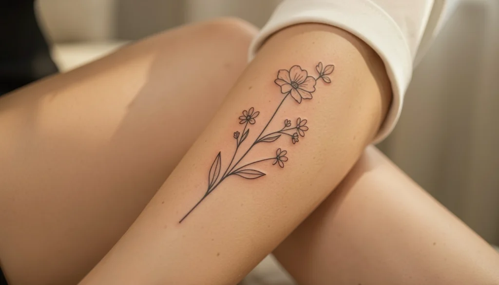 Minimalist Leg Sleeve Tattoo Ideas