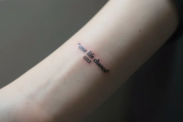 What Are the Best Minimalist One Life One Chance Tattoos Right Now?