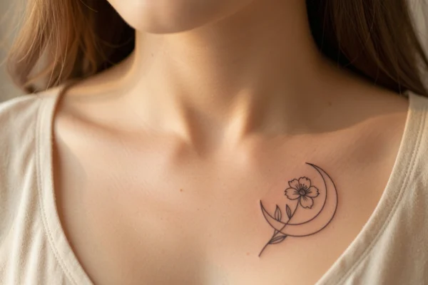 10 Lovely Minimalist Chest Tattoos Every Woman Will Love