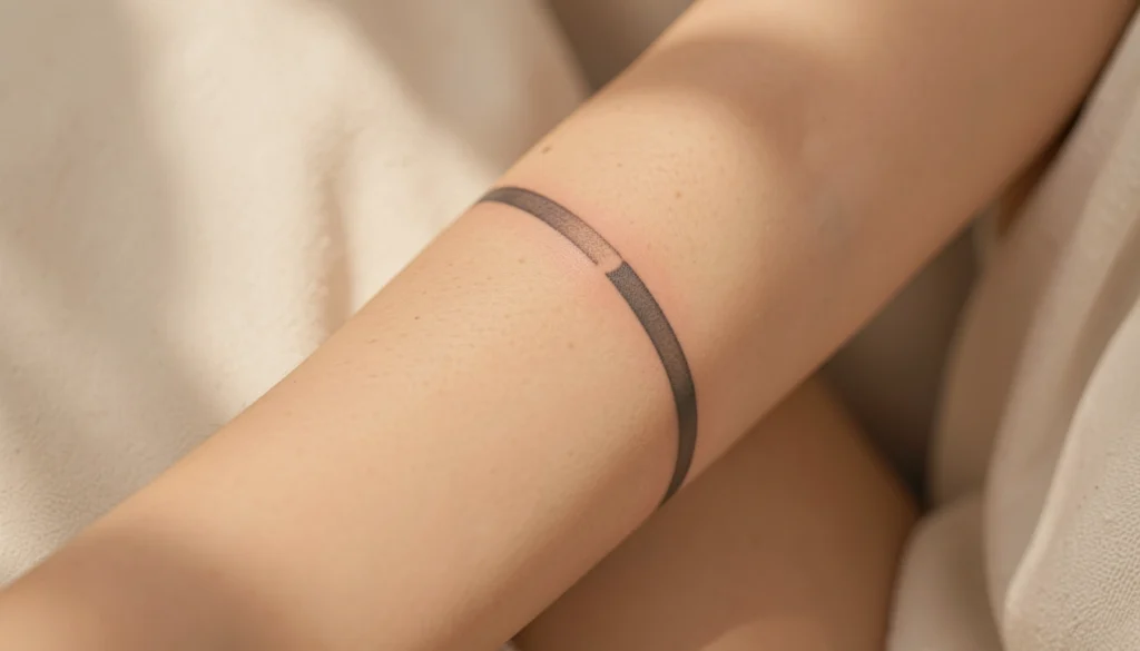 Minimalist Forearm Band Tattoos