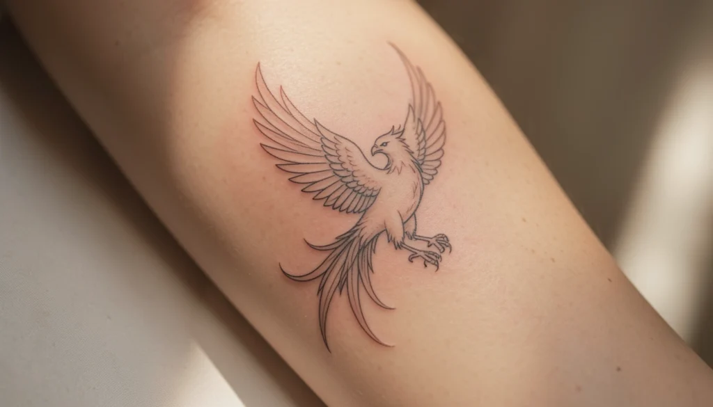 Minimalist Phoenix Tattoo Feminine Ideas