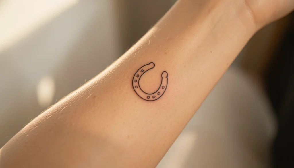 Minimalist Horse Shoe Tattoo Ideas