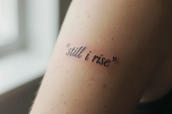 17 Striking Delicate Still I Rise Tattoos with Hidden Meaning