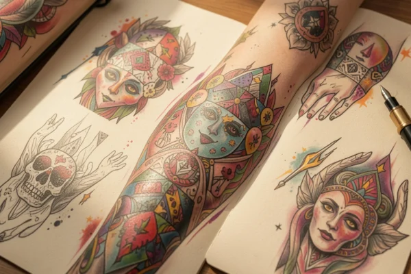 21 Fierce Patchwork Tattoo Ideas That Tell a Story