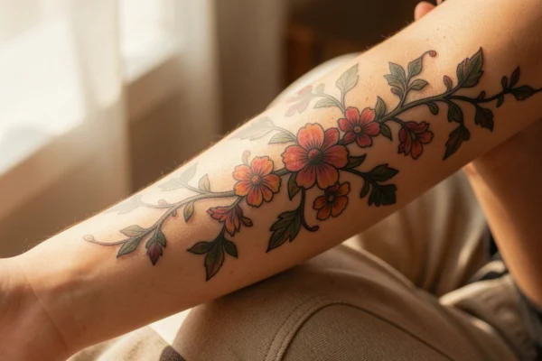 21 Dreamy Floral Arm Wrap Tattoos Every Woman Will Love