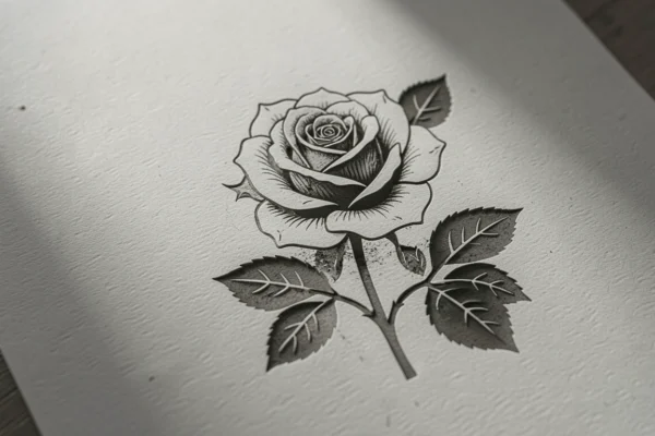 51 Dainty Meaningful Rose Tattoo Stencil to Honor Your Journey
