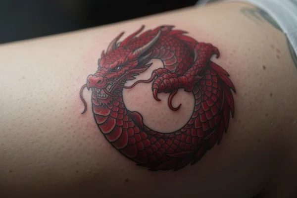 33 Dainty Red Dragon Tattoos That Tell a Story