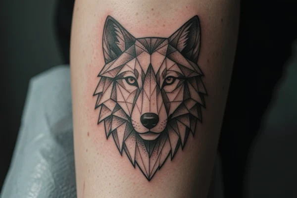 12 Beautiful Geometric Wolf Tattoos Worth Stealing